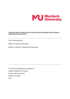 Analysing Implied Volatility Smirk to Predict the US Stock Market Crash During the Global Financial Crisis (GFC)