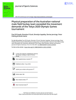 Physical preparation of the Australian national male field hockey team exceeded the movement demands of the Tokyo 2020 Olympic Games tournament