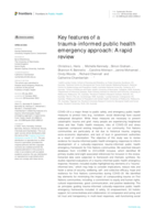 Key features of a trauma-informed public health emergency approach: A rapid review