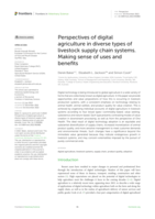 Perspectives of digital agriculture in diverse types of livestock supply chain systems. Making sense of uses and benefits