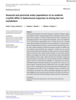 Seasonal and perennial water populations of an endemic crayfish differ in behavioural responses to drying but not metabolism