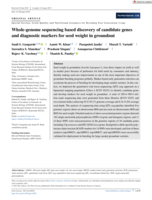 Whole-genome sequencing based discovery of candidate genes and diagnostic markers for seed weight in groundnut