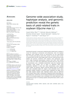 Genome-wide association study, haplotype analysis, and genomic prediction reveal the genetic basis of yield-related traits in soybean (Glycine max L.)