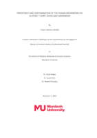 Persistence and contamination of the human microbiome on clothes: T-shirt, socks and underwear