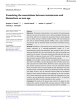 Examining the associations between testosterone and biomarkers as men age