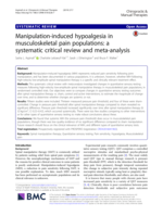 Manipulation-induced hypoalgesia in musculoskeletal pain populations: A systematic critical review and meta-analysis