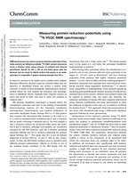 Measuring protein reduction potentials using N-15 HSQC NMR spectroscopy