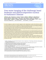 Free-water imaging of the cholinergic basal forebrain and pedunculopontine nucleus in Parkinson's disease