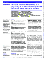 Mapping national, regional and local prevalence of hypertension and diabetes in Ethiopia using geospatial analysis
