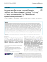 Responses of the tree peony (Paeonia suffruticosa, Paeoniaceae) cultivar 'Yu Hong' to heat stress revealed by iTRAQ-based quantitative proteomics