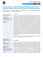 Characterising a unique recreational hunting method: hound hunting of sambar deer (Cervus unicolor) in Victoria, Australia
