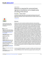 Attention is required for canonical brain signature of prediction error despite early encoding of the stimuli