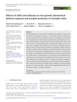 Effects of chitin and chitosan on root growth, biochemical defense response and exudate proteome of Cannabis sativa