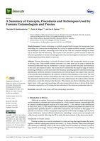 A summary of concepts, procedures and techniques used by forensic entomologists and proxies