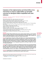Evaluation of the implementation and clinical effects of an intervention to improve medical follow-up and health outcomes for Aboriginal children hospitalised with chest infections