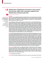 Global burden of 369 diseases and injuries in 204 countries and territories, 1990-2019: a systematic analysis for the Global Burden of Disease Study 2019