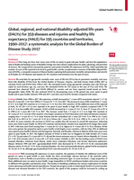 Global, regional, and national disability-adjusted life-years (DALYs) for 359 diseases and injuries and healthy life expectancy (HALE) for 195 countries and territories, 1990-2017: a systematic analysis for the Global Burden of Disease Study 2017
