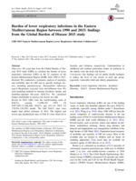 Burden of lower respiratory infections in the Eastern Mediterranean Region between 1990 and 2015 : findings from the Global Burden of Disease 2015 study