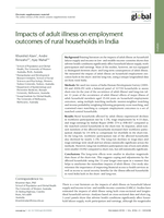 Impacts of adult illness on employment outcomes of rural households in India