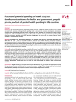 Future and potential spending on health 2015-40: development assistance for health, and government, prepaid private, and out-of-pocket health spending in 184 countries