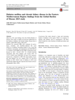 Diabetes mellitus and chronic kidney disease in the Eastern Mediterranean Region: findings from the Global Burden of Disease 2015 study