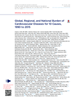Global, Regional, and National Burden of Cardiovascular Diseases for 10 Causes, 1990 to 2015