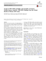 Trends in HIV/AIDS morbidity and mortality in Eastern Mediterranean countries, 1990-2015: findings from the Global Burden of Disease 2015 study
