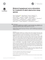 Bilateral hypoglossal nerve stimulation for treatment of adult obstructive sleep apnoea