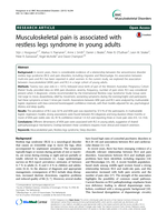 Musculoskeletal pain is associated with restless legs syndrome in young adults
