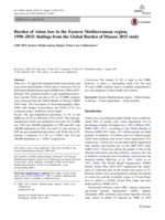 Burden of vision loss in the Eastern Mediterranean region, 1990-2015: findings from the Global Burden of Disease 2015 study