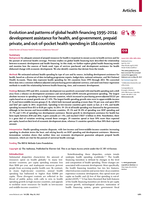Evolution and patterns of global health financing 1995-2014: development assistance for health, and government, prepaid private, and out-of-pocket health spending in 184 countries
