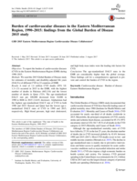 Burden of cardiovascular diseases in the Eastern Mediterranean Region, 1990-2015: findings from the Global Burden of Disease 2015 study