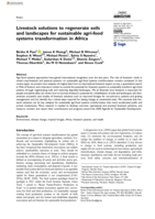Livestock solutions to regenerate soils and landscapes for sustainable agri-food systems transformation in Africa