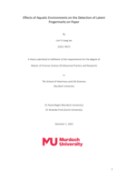 Effects of Aquatic Environments on the Detection of Latent Fingermarks on Paper