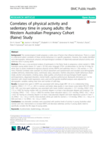 Correlates of physical activity and sedentary time in young adults: the Western Australian Pregnancy Cohort (Raine) Study