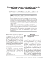 Effects of carprofen on the integrity and barrier function of canine colonic mucosa