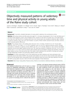 Objectively measured patterns of sedentary time and physical activity in young adults of the Raine study cohort