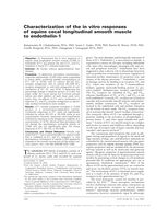 Characterization of the in vitro responses of equine cecal longitudinal smooth muscle to endothelin-1