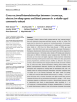 Cross‐sectional interrelationships between chronotype, obstructive sleep apnea and blood pressure in a middle‐aged community cohort