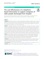 The cost-effectiveness of a telephone-based intervention to support caregivers of older people discharged from hospital