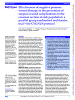 Effectiveness of negative pressure wound therapy in the prevention of surgical wound complications in the cesarean section at-risk population: a parallel group randomised multicentre trial—the CYGNUS protocol