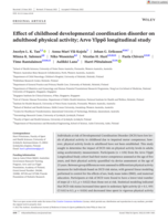 Effect of childhood developmental coordination disorder on adulthood physical activity; Arvo Ylppö longitudinal study
