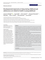 Developmental trajectories of sleep during childhood and adolescence are related to health in young adulthood
