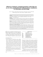 Effects of dietary supplementation with fish oil on in vivo production of inflammatory mediators in clinically normal dogs