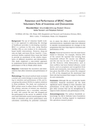 Retention and Performance of BRAC Health Volunteers: Role of Incentives and Disincentives