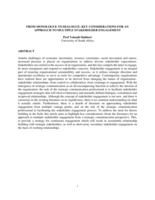 From monologue to dialogue: Key considerations for an approach to multiple stakeholder engagement