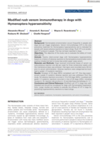 Modified rush venom immunotherapy in dogs with Hymenoptera hypersensitivity