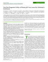 Two-Year Prognostic Utility of Plasma p217+tau across the Alzheimer’s Continuum