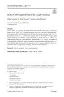 On the H1(dsγ)-Gradient Flow for the Length Functional