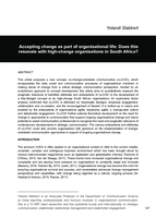 Accepting change as part of organisational life: Does this resonate with high-change organisations in South Africa?